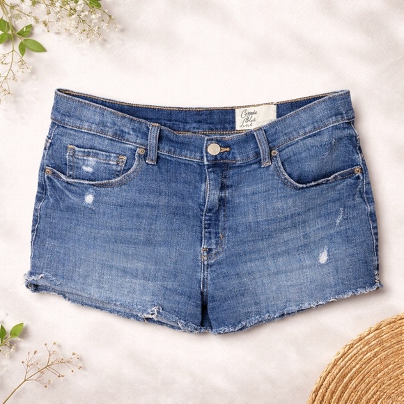 cosmic blue love Pants - Cosmic Blue Love Denim Shorts